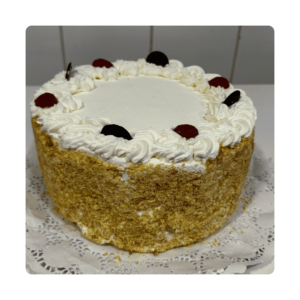 Torta pompadour de plátano